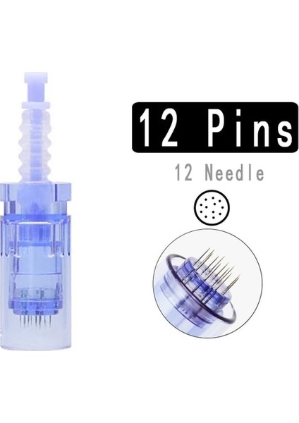 12PINS (12NEEDLE) Dr. Pen Ultima A6 Kartuş Iğne Süngü Derma Kalemi Dr.pen E30 M7 M5 Mikroiğneleme 9 12 36PIN Nano Yuvarlak Mts Pmu Eyeliner Dövme (Yurt Dışından)