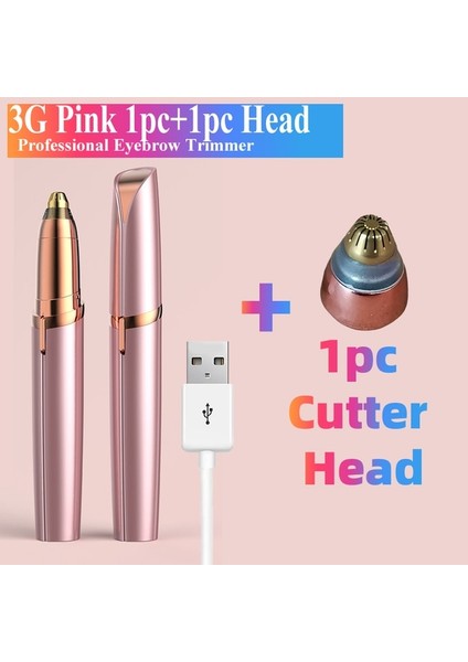 3g Pembe 1 Adet -1 Kafa Yeni Elektrikli Kaş Düzeltici Mini Göz Kaş Epilatör Bayanlar Için Yüz Epilasyon Taşınabilir Kadınlar Ağrısız Jilet Tıraş Makinesi Aracı (Yurt Dışından)