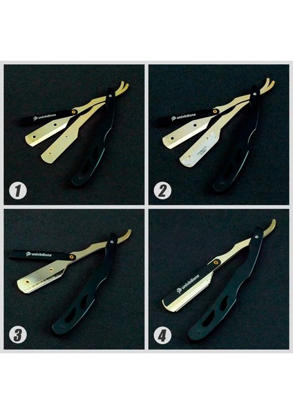 B-6-D 10 Bıçak Univinlions Profesyonel Manuel Tıraş Makinesi Düz Kenar Paslanmaz Çelik Keskin Berber Jileti Katlanır Tıraş Sakal Kesici Bıçaklı (Yurt Dışından)