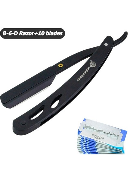 B-6-D 10 Bıçak Univinlions Profesyonel Manuel Tıraş Makinesi Düz Kenar Paslanmaz Çelik Keskin Berber Jileti Katlanır Tıraş Sakal Kesici Bıçaklı (Yurt Dışından) fiyatları