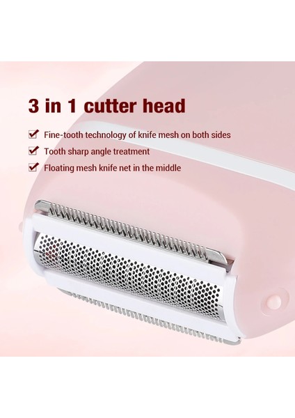 Pembe Kadın 3'ü 1 Arada Tıraş Makinesi Elektrikli Mini Tıraş Makinesi Özel Epilasyon Ekipmanları Tüm Vücut Bıçağı Koltuk Altı Samimi Alan (Yurt Dışından) fırsatları