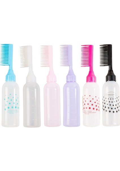 PURPLE-160ML Saç Boyası Aplikatör Doldurulabilir Şişe Saç Boyama Fırçası Kuaförlük Tarak Şişe Saç Boyası Şişesi Boyama Şekillendirici Araçları (Yurt Dışından)