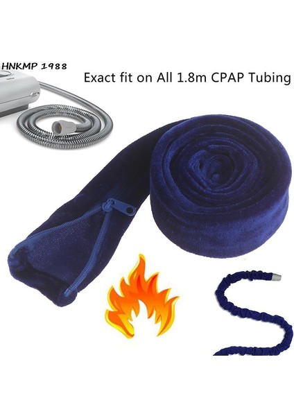 1 Adet 73.2in Geri Dönüşümlü Cpap Tüp Kapağı Hortum Sarma Boru Kapağı Fermuar Hortum Kanca Döngü (Yurt Dışından)