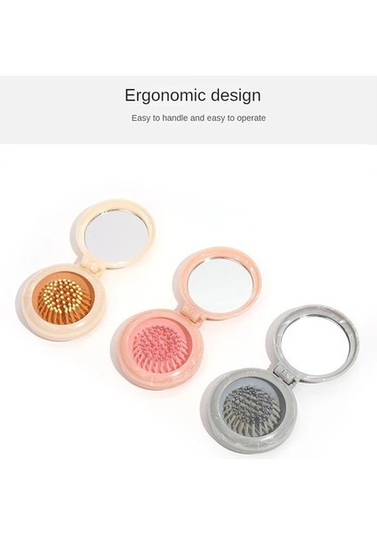 B02 2023 Yeni Mini Hava Yastığı Aynalı Taraklar Seyahat Saç Fırçası Makyaj Tarak Saç Taraklar Katlanır Masaj Saç Fırçası Yuvarlak Şekillendirici Araçlar (Yurt Dışından) modelleri