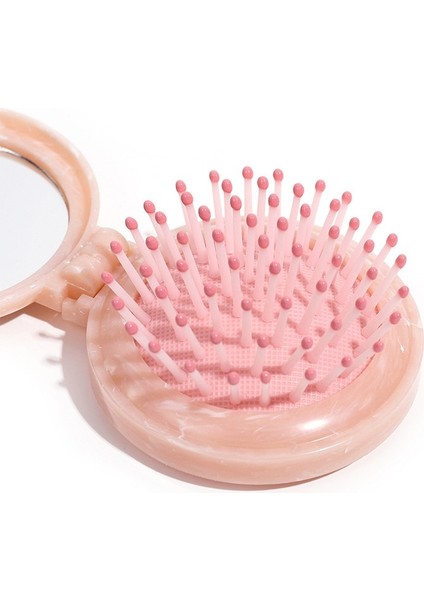 B02 2023 Yeni Mini Hava Yastığı Aynalı Taraklar Seyahat Saç Fırçası Makyaj Tarak Saç Taraklar Katlanır Masaj Saç Fırçası Yuvarlak Şekillendirici Araçlar (Yurt Dışından) fırsatları