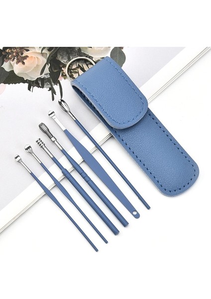 A06 6 Adet 2-7 Adet Kulak Kiri Sökücü Kiti Kulak Toplama Kaşık Seti Kulak Bakımı Temizleme Kulak Tıkaçları Saklama Çantası ile Paslanmaz Çelik Kulak Temizleyici Araçları (Yurt Dışından)