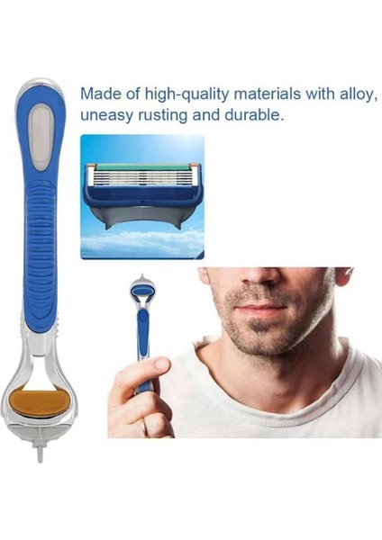 Yeni Jilet Turbo Jilet Beş Katmanlı Bıçaklı Jilet Erkek Tıraş Kişisel Yüz Jilet Berber Aletleri Aksesuarları (Yurt Dışından)