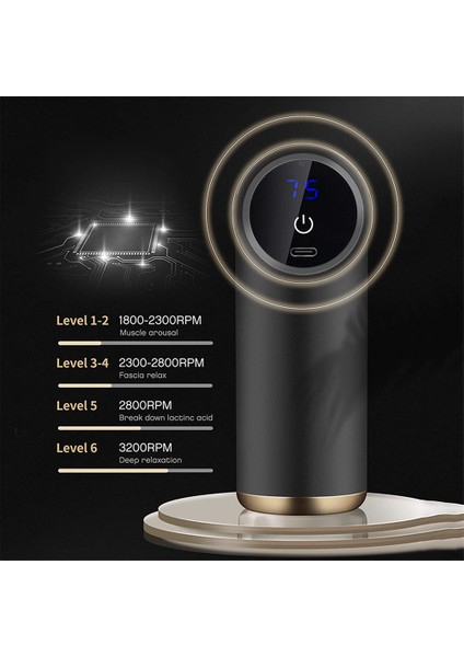 Yeşil Tip C Şarj Taşınabilir Mini LCD Elektrikli Masaj Tabancası Derin Doku Vurmalı Kas Vücut Boyun Gevşeme Masajı Fasya Tabancası Fitness Için (Yurt Dışından) modelleri