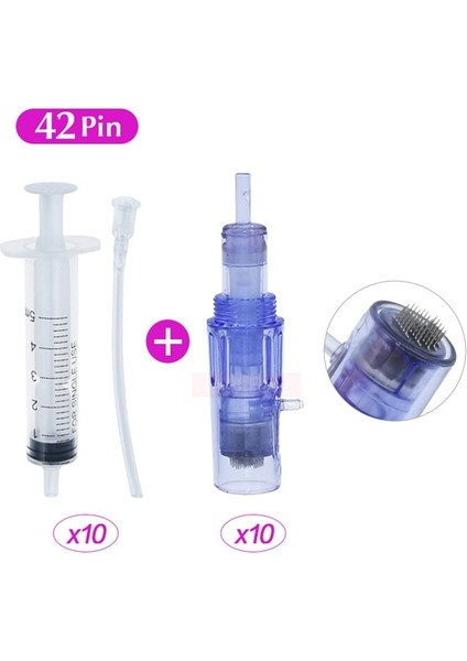 10 Adet 42 Pin Mts Microneedle 10 Adet Kartuş ve 10 Adet Şırınga Tüpü Vida Takımları 2 In 1 Mini Hydra Tabancası Otomatik Mezoterapi Enjektörü F8 (Yurt Dışından) fiyatları
