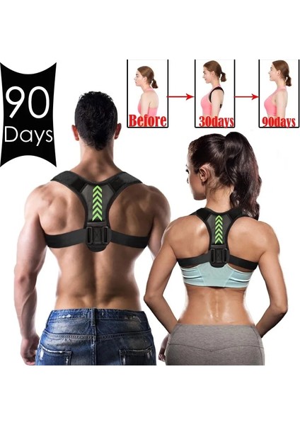 Yeşil S Takım Elbise 20-40KG Için Ayarlanabilir Arka Omuz Duruş Düzeltici Kemer Klavikula Omurga Desteği Vücudunuzu Yeniden Şekillendirin Ev Ofis Spor Üst Sırt Boyunluk (Yurt Dışından)