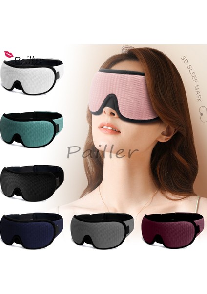 Siyah Yeni Marka 3D Uyku Maskesi Blok Out Işık Uyku Maskesi Gözler Slaapmasker Göz Gölge Körü Körüne Uyku Yardımı Yüz Maskesi Eyepatch (Yurt Dışından)