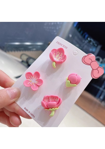 Stil 7 Şeftali Kiraz Çiçekleri Tokalar Klip Şapkalar Aksesuarları Karikatür Sakura Lale Tokası Kadın Kızlar Için Çiçek Saç Süsü (Yurt Dışından) indirimleri