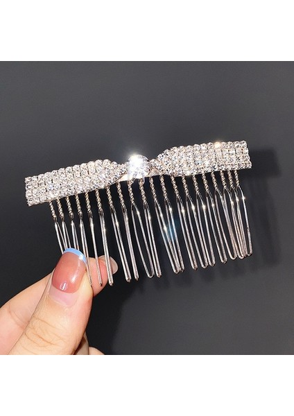 No.11 Rhinestone Inci Tarak Klip Kadın Saç Aksesuarları Patlama Klip Geri Kafa Headdress Kırık Saç Bitirme Araçları Saç Tokası Tokalar (Yurt Dışından)
