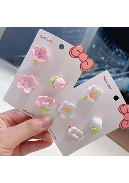 Stil 4 Şeftali Kiraz Çiçekleri Tokalar Klip Şapkalar Aksesuarları Karikatür Sakura Lale Tokası Kadın Kızlar Için Çiçek Saç Süsü (Yurt Dışından) modelleri