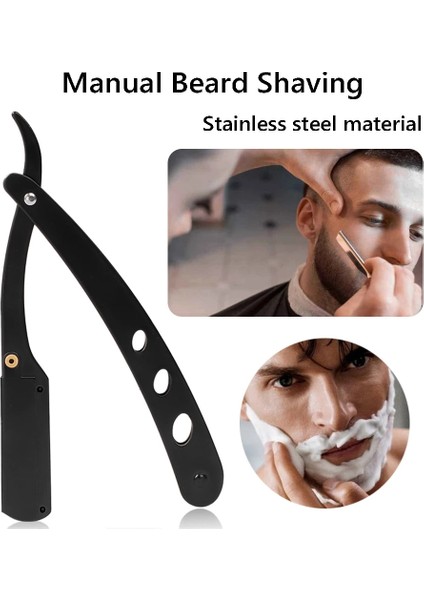 Altın 4 Renk Metal Manuel Jilet Berber Profesyonel Düz Kenar Erkek Jilet Değiştirilebilir Bıçaklı Jilet Katlanır Jilet Aracı (Yurt Dışından) fiyatları