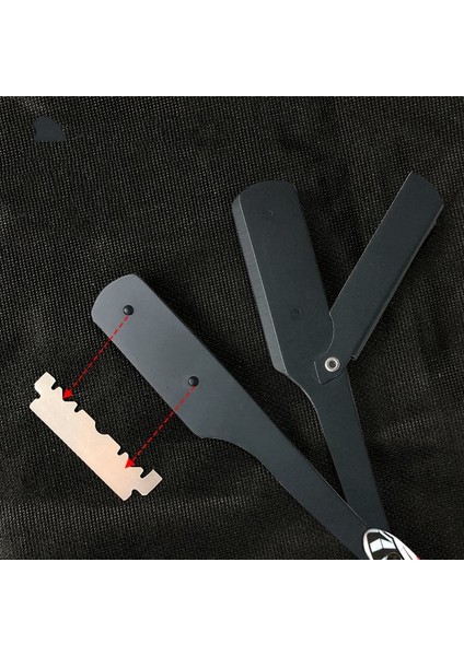 Kafatası - Jilet 3D Boyalı Tıraş Makinesi Paslanmaz Çelik Düz Kenarlı Jilet Kişiselleştirilmiş Graffiti Erkek Hediye Manuel Katlanır Saç Kesimi Sakal Bıçağı Y0610 (Yurt Dışından)