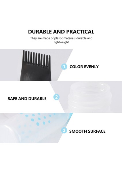 Gösterildiği Gibi Kök Tarak Aplikatör Şişesi, Salon Saç Boyama Boyama Için Dereceli Ölçekli 3 Adet 6 Oz Kök Tarak Sıkma Aplikatör Şişeleri, (Yurt Dışından) fırsatları