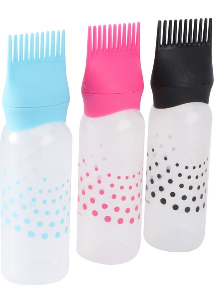 Gösterildiği Gibi Kök Tarak Aplikatör Şişesi, Salon Saç Boyama Boyama Için Dereceli Ölçekli 3 Adet 6 Oz Kök Tarak Sıkma Aplikatör Şişeleri, (Yurt Dışından) indirimleri