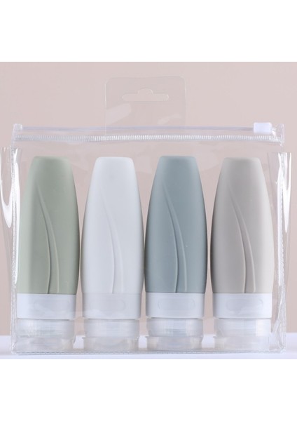 60ML2 4 Adet Silikon Seyahat Şişeleme Seyahat Kiti Şişeleme Losyon Şişeleme Depolama Şişesi Silikon Şişe Küçük Numune Şişesi (Yurt Dışından)
