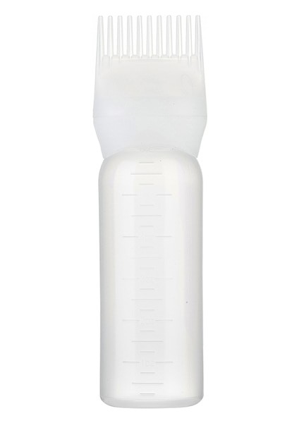 Beyaz 120 ml Renkli Plastik Saç Boyası Doldurulabilir Şişe Aplikatör Tarak Dağıtım Salon Saç Boyama Kuaförlük Şekillendirici Aracı (Yurt Dışından)