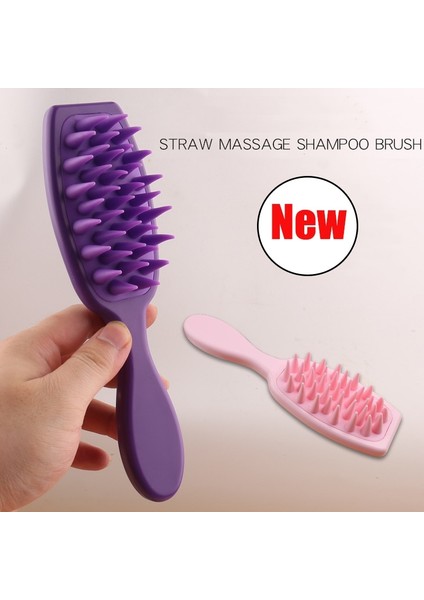 Style2-Sarı Genişletilmiş Sap Yumuşak Silikon Şampuan Saç Derisi Saç Masajı Saç Yıkama Tarağı Duş Fırçası Banyo Spa Masaj Fırçası Güzellik Saç Aracı (Yurt Dışından) indirimleri