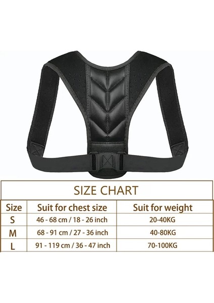 E-Siyah 2xl Duruş Düzeltici Geri Brace Üst Sırt Omuz Ağrısı Duruş Eğitmeni Için Ayarlanabilir Duruş Brace Omurga Duruş Desteği (Yurt Dışından)