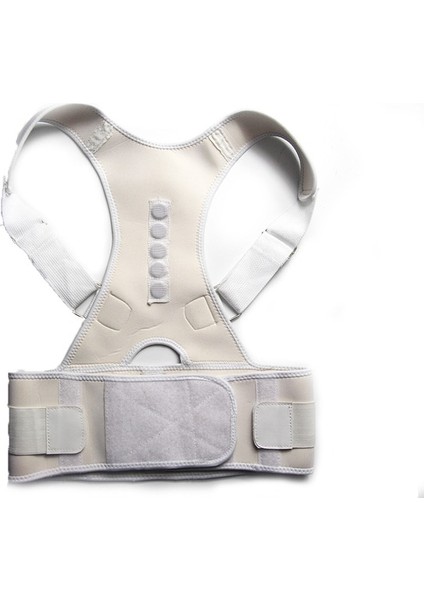 Beyaz 4xl Ayarlanabilir Sırt Duruş Düzeltici Manyetik Terapi Sırt Desteği Bel Desteği Kemer Erkekler Omurga Duruş Düzeltme Kadın Korse (Yurt Dışından)