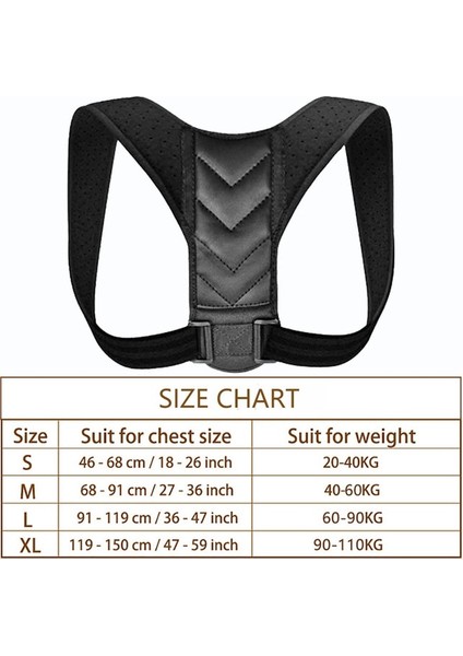 G-Black Xs Duruş Düzeltici Sırt Desteği Üst Sırt Omuz Ağrısı Duruş Eğitmeni Için Ayarlanabilir Duruş Desteği Omurga Duruş Desteği (Yurt Dışından)