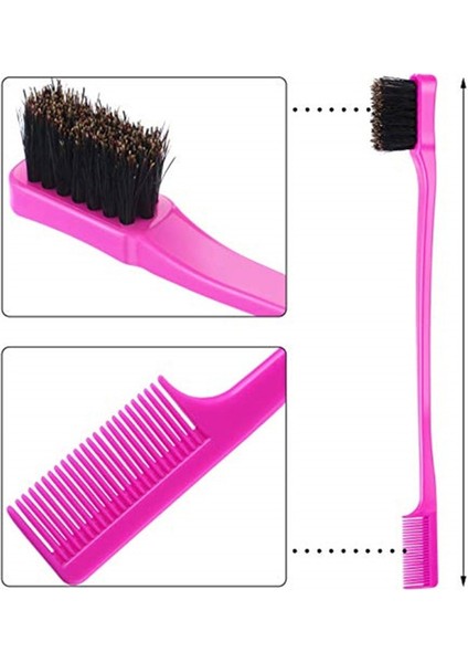 Sarı B Güzellik Çift Taraflı Kenar Kontrolü Saç Tarak Saç Fırçası Kaş Fırçası Saç Şekillendirici Salon Saç Aksesuarları Rastgele Renk (Yurt Dışından) modelleri