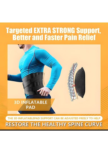 Şişme Pedli Siyah M Bel Destek Kemeri Bel Ağrısını Rahatlatır Çift Ayarlanabilir Destek Askıları Bel Fıtığı Için Alt Sırt Desteği (Yurt Dışından) modelleri