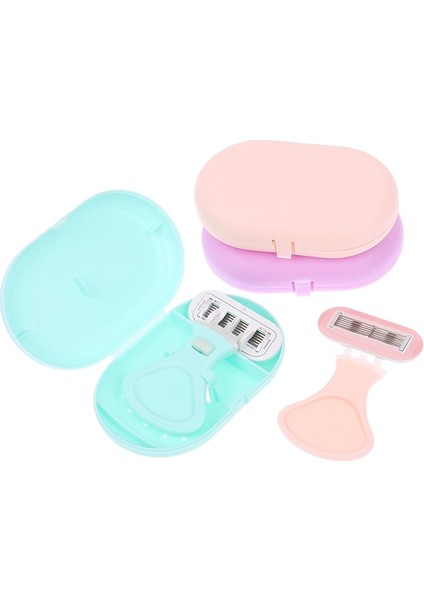 Pembe Koltukaltı Bacak Yüz Saç Kadın Giyotin Tıraş Makinesi Manuel Tıraş Kadın Tıraş Bıçağı Düzelticiler 6 Katmanlı Bıçaklı Jilet Kadın (Yurt Dışından)