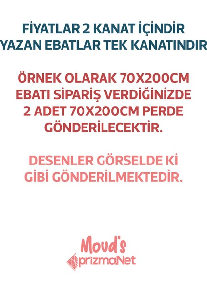 Minik Fil Desenli Baskılı Çocuk ve Bebek Odası Fon Perde 2 Kanat - Prd-16