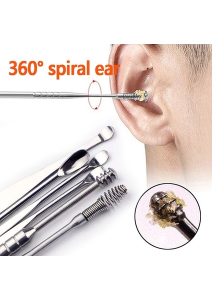 Mor-A 6 Adet Paslanmaz Çelik Kulak Tıkacı Seti Kulak Vax Sökücü Çift Başlı Spiral Temizleme Araçları Küret Kaşık Bakım Bahar Kulak Kaşığı (Yurt Dışından) fiyatları