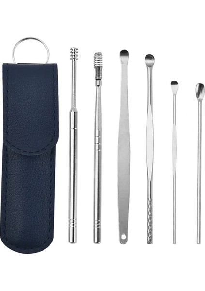 Mavi 6 Adet Kulak Temizleyici Balmumu Temizleme Aracı Paslanmaz Çelik Kulak Tıkacı Çubukları Kulak Temizleyici Kaşık Kulak Kiri Sökücü Curette Kulak Temizleme Çubuğu Temizleme (Yurt Dışından)