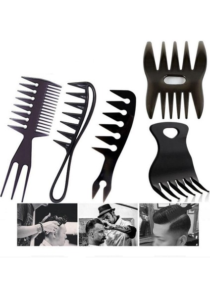 Gümüş Sıcak Erkekler Saç Tarak Berber Profesyonel Kuaförlük Geniş Diş Saç Fırçası Erkekler Tarak Saç Adam Berber Saç Şekillendirici Araçları (Yurt Dışından) fırsatları