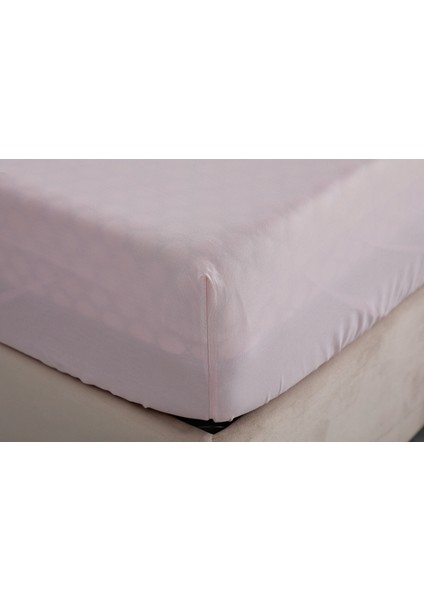 Colourful Fitted Çarşaf Tek King Size - Pudra