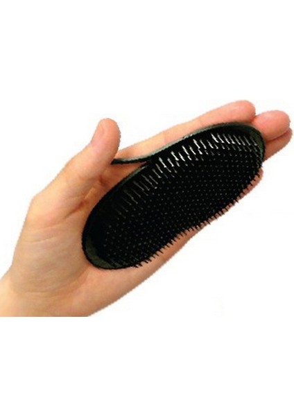 B4 Saç Derisi Masaj Sakal Fırçası Siyah Şampuan Fırça Seti Parmak Saç Tarak Saç Bakımı Seyahat Taşınabilir Plastik Cep Saç Araçları (Yurt Dışından)