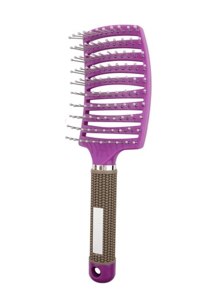 Naylon-Mor Saç Fırçası Saç Tarak Dolaşık Açıcı Saç Fırçası Kıl ve Naylon Kadın Islak Masaj Tarak Kıvırcık Kuaförlük Salon Şekillendirici Araçları (Yurt Dışından)