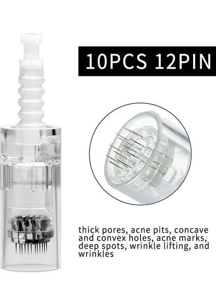 10 P Süngü 12 Pin 9/12 PIN/36PIN/3D/5D Iğne Kartuşu Nano Mym Iğneler Ucu Mikro Iğneleme Süngü Vida Bağlantı Noktası Kartuşu Dr.imp Kalem Için 10/20/50 Adet (Yurt Dışından)
