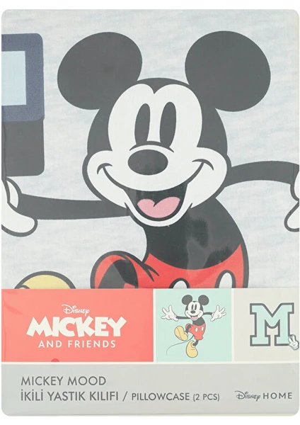 Mickey Mouse Mood Disney Lisanslı 2'li Yastık Kılıfı