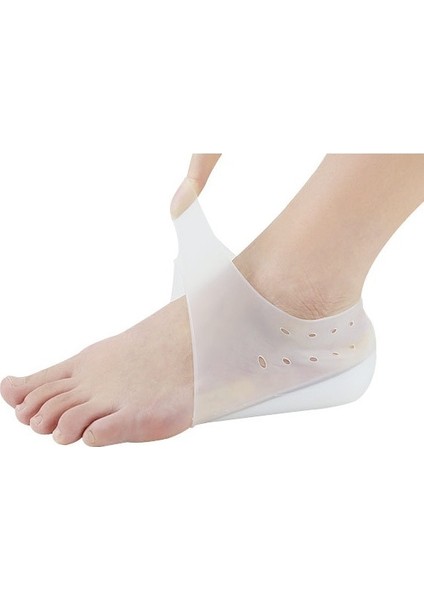 Pembe 2 cm Görünmez Yüksekliği Artan Astarı Silikon Topuk Çorap Kadın Erkek Tabanlık Plantar Fasiit Için 2-3 cm Tabanlık Ayak Bakımı Aracı (Yurt Dışından)