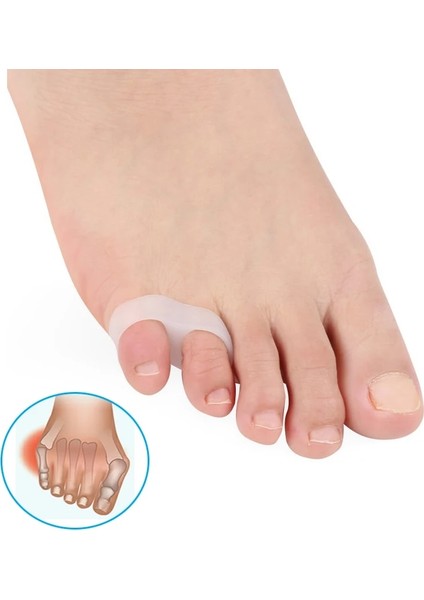 Cilt Rengi Sequstep 4 Adet Silikon Jel Küçük Ayak Ayırıcı Pinkie Düzeltici Kuyruk Ayak Düzleştirici Günlük Kullanım Ayak Bakımı Aracı Ortez (Yurt Dışından)