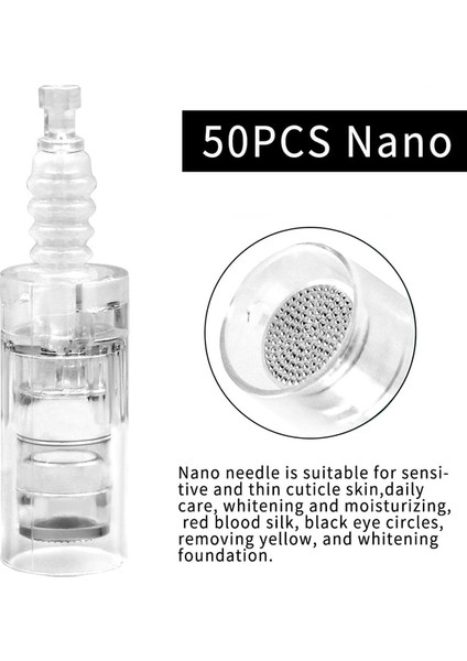50 Adet Bayonet Nano 100/50/20/10 Adet Cilt Bakım Kalemi Süngü Vidası Mikro Iğne Kartuşu Dr.imp Kalem Mikro Iğne 9 Pin/12 Pin/36 Pin/3d/5d Nano Mym Mts (Yurt Dışından)