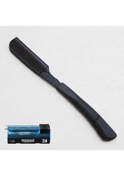 Siyah Jilet Seti 08 6 "gümüş Siyah Silika Jel Düz Jilet Erkekler Kadınlar Için Berber Tıraş Bıçağı Bahar Tasarım Sakal Yüz Koltukaltı Vücut Bıçaklı (Yurt Dışından)