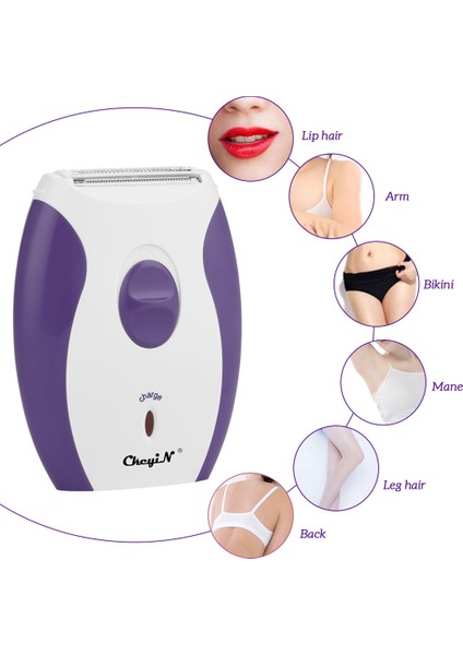 220V Mor Au Tak Ckeyin 220V Saç Çıkarıcı Bayanlar Için Profesyonel Elektrikli 3-Blade Epilatör Kadınlar Için Yüz Kol Bacak Bikini Saç Düzeltici (Yurt Dışından) fırsatları