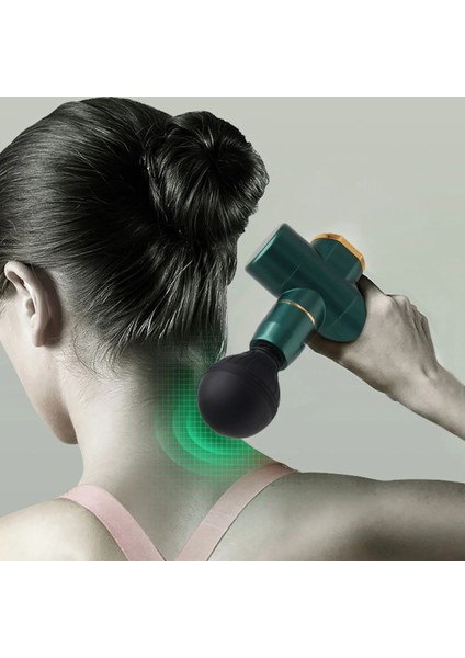 Koyu Yeşil 2021 Yeni Taşınabilir Masaj Tabancası Vücut Bacak Karın Kasları Vücut Rahatlamasını Rahatlatın Fitness Vücut Rahatlamak Için Elektrikli Masaj (Yurt Dışından)