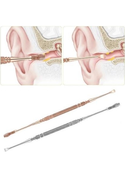 Gold2 1 Adet Gül Altın Paslanmaz Çelik Spiral Earpick Kulak Kepçe Kulak Kiri Kazma Araçları Kulak Kiri Küret Kaşık Bakımı Kulak Temizleme Aracıkulak Temizleyici (Yurt Dışından) modelleri