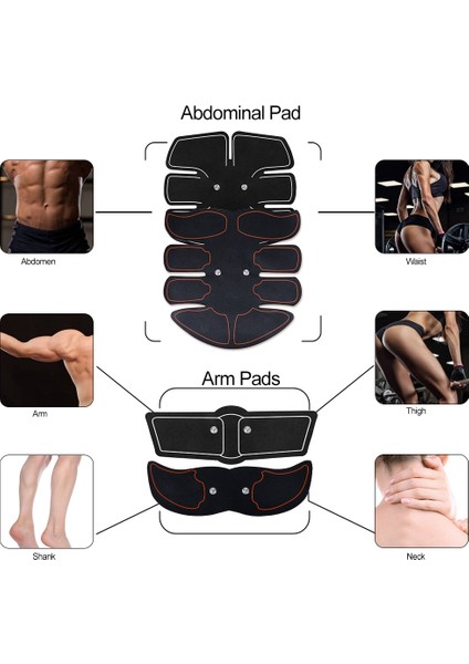 Elektrikli Abs Karın Masajı Kalça Masajı Elektrostimülatör Fitness Kablosuz Selülit Masaj Cihazı (Yurt Dışından)