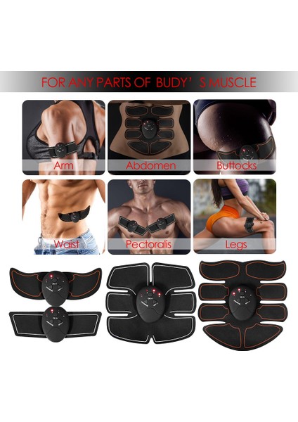 Elektrikli Abs Karın Masajı Kalça Masajı Elektrostimülatör Fitness Kablosuz Selülit Masaj Cihazı (Yurt Dışından)
