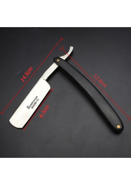 1 Adet Japonya 440C Vintage Jilet Seti Fırça Erkek Keskin Jilet Berber Dükkanı Kafa Tıraş Bıçağı Karbon Çelik Düz Jilet Ahşap Saplı (Yurt Dışından)